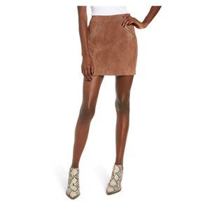 NEW Blank NYC Brown Ultrasoft Suede Mini Skirt